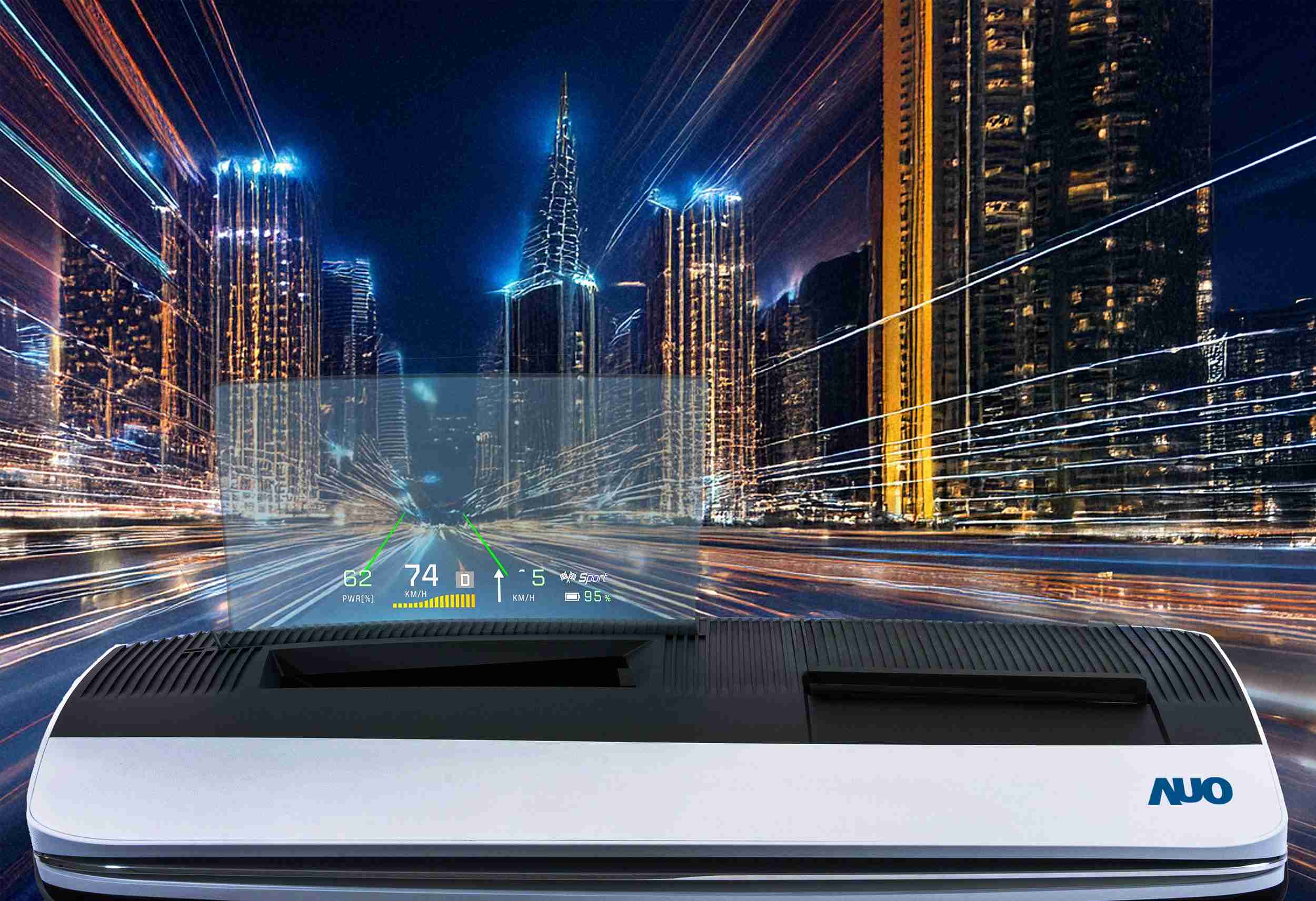 开云电子推出13吋Micro LED抬头显示器，，，，提供高入眼亮度、、、高色彩饱和度的显示质量，，在阳光下或黑暗中都清晰可见，，并利用Micro LED模块体积小的优势，，，，解决车用空间有限的痛点